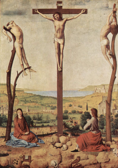 Crucifixion, with Mary and John 