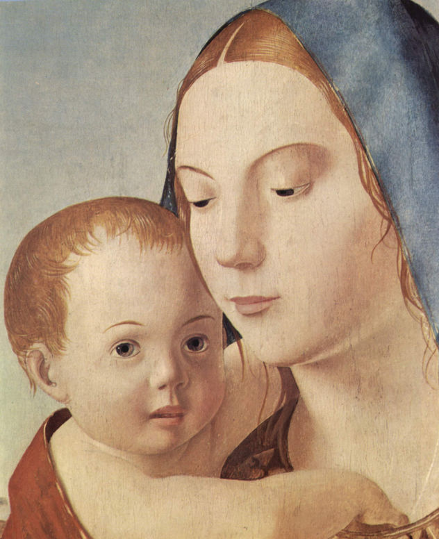 Madonna, sog. Benson Madonna, Detalle