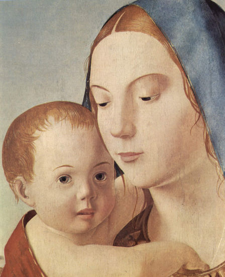 Madonna, known as Benson Madonna, Detail 