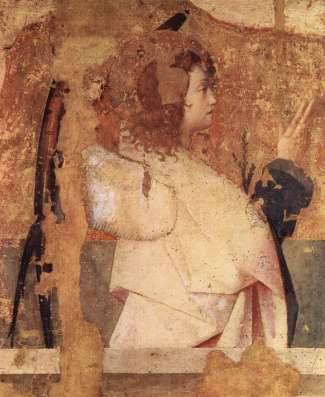 Polyptych of Saint Gregory, fragment of the upper left panel, scene