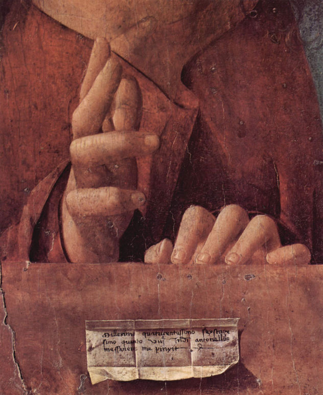 Salvator mundi, Detalle