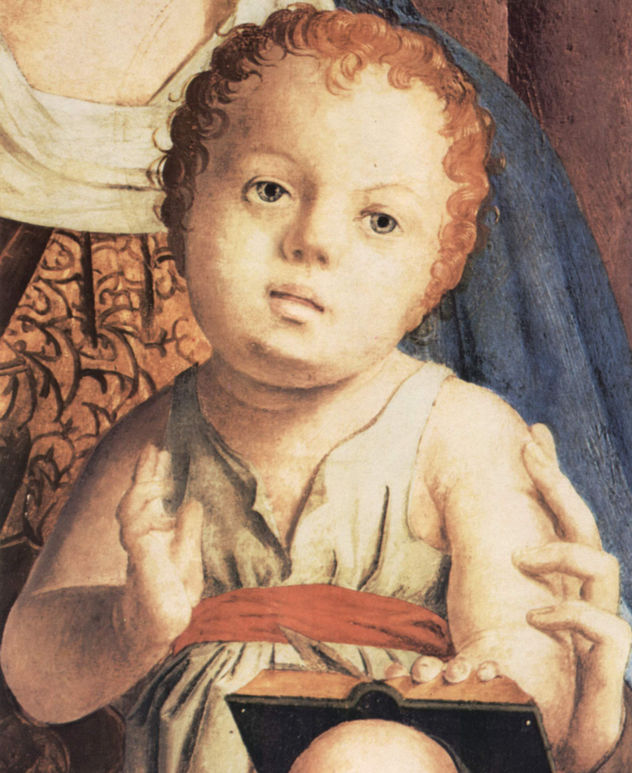 Madonna en el trono, Fragmento de la Pala de San Cassiano, Venecia, Detalle