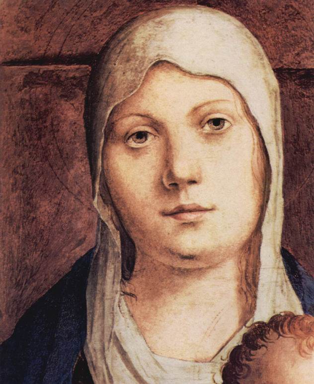 Madonna en el trono, Fragmento de la Pala de San Cassiano, Venecia, Detalle