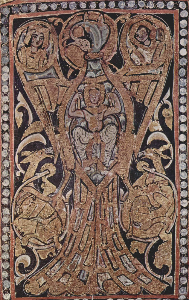 Cappella Palatina en Palermo, pintura del techo en la nave, escena