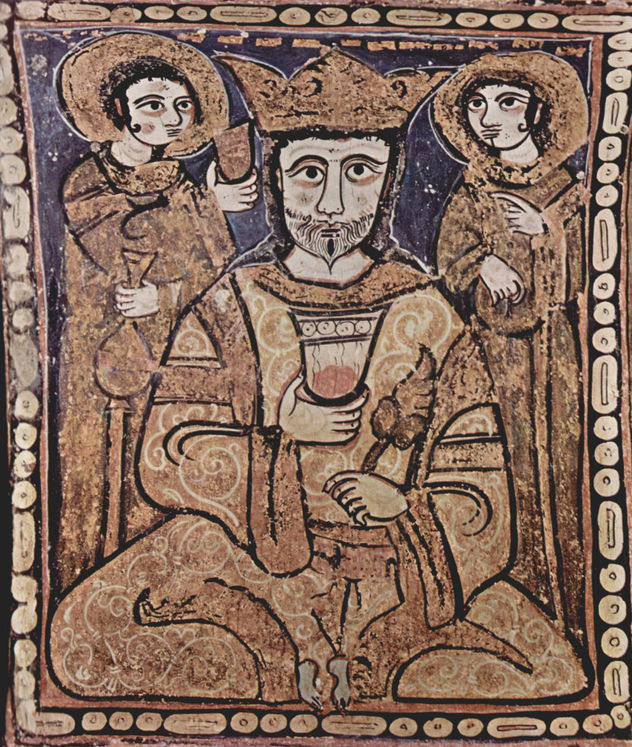 Palatine Chapel in Palermo, ceiling painting in the nave, scene