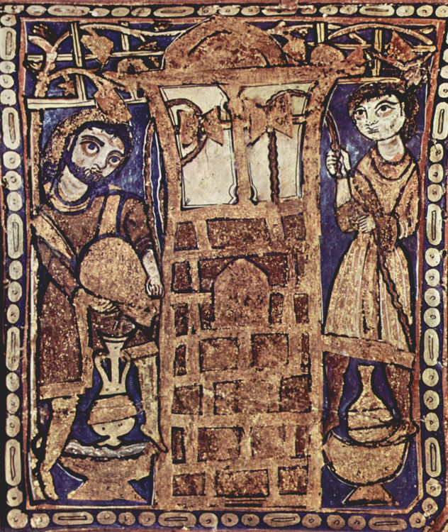 Palatine Chapel in Palermo, ceiling painting in the nave, scene