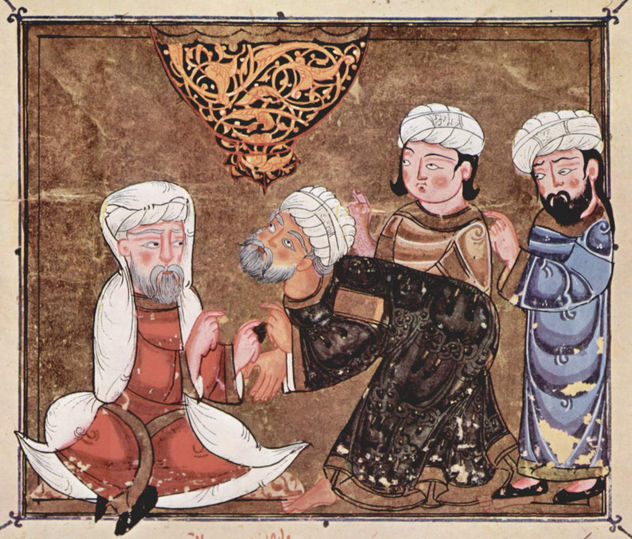 Maqâmât (Reuniones) de al-Harîrî, escena