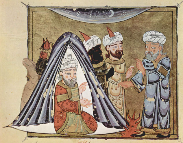 Maqâmât (Reuniones) de al-Harîrî, escena 