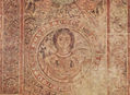 Fresco de suelo de Qasr al-Hayr al-Gharbî, Siria, escena