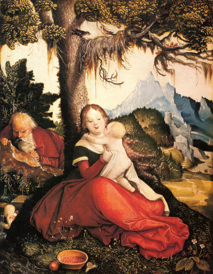 Holy Family in the Open (Rest on the Flight) 