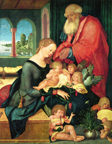 Holy Family in the Room with Five Angels 