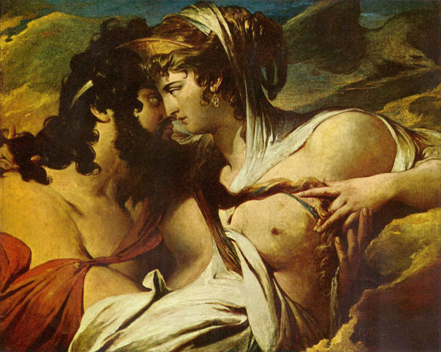 Júpiter y Juno en el monte Ida, detalle 