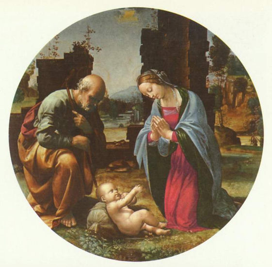 Adoration of the Child, tondo 