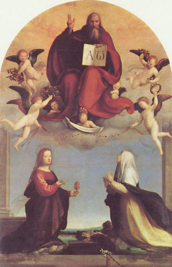 The Father with Mary Magdalene and Catherine of Siena 