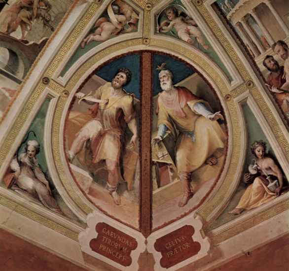 Ciclo de frescos alegóricos (Virtudes políticas) del Palazzo Pubblico en Siena, escena 