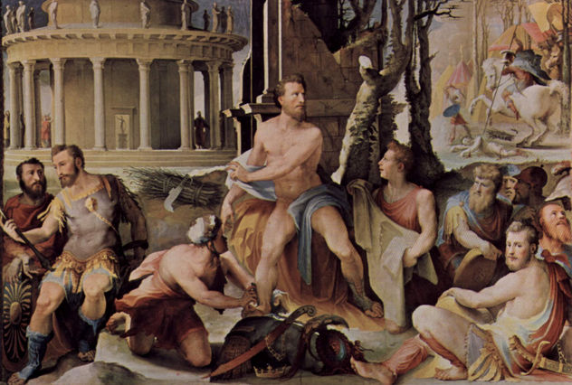 Ciclo de frescos alegóricos (Virtudes políticas) del Palazzo Pubblico en Siena, escena