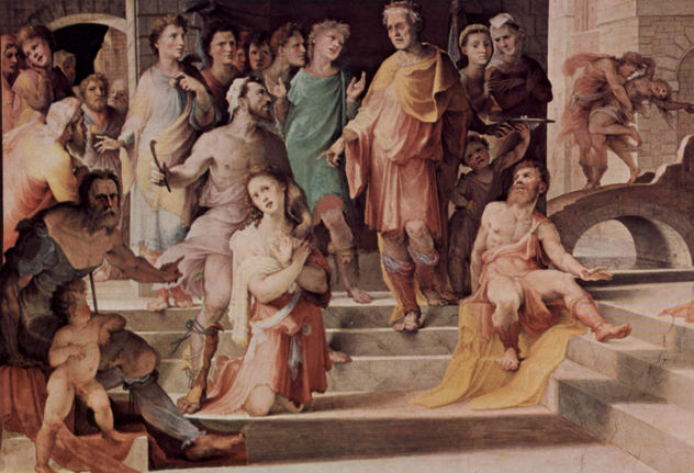 Ciclo de frescos alegóricos (Virtudes políticas) del Palazzo Pubblico en Siena, escena