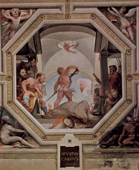 Ciclo de frescos alegóricos (Virtudes políticas) del Palazzo Pubblico en Siena, escena 