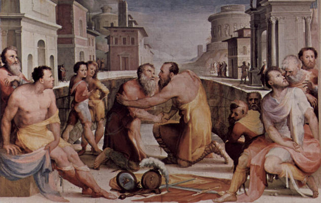 Ciclo de frescos alegóricos (Virtudes políticas) del Palazzo Pubblico en Siena, escena