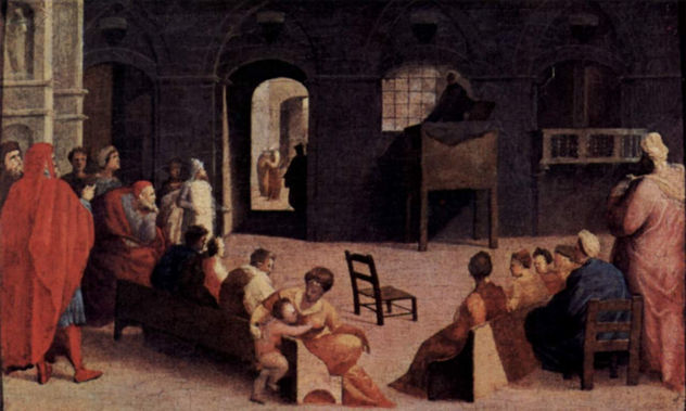 Predigt del Santo Bernardino en la Piazza de Siena