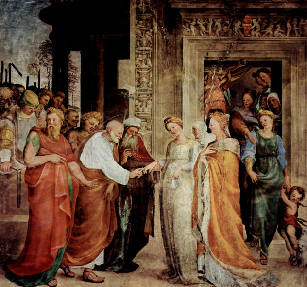 Frescos en el oratorio de San Benito en Siena, escena