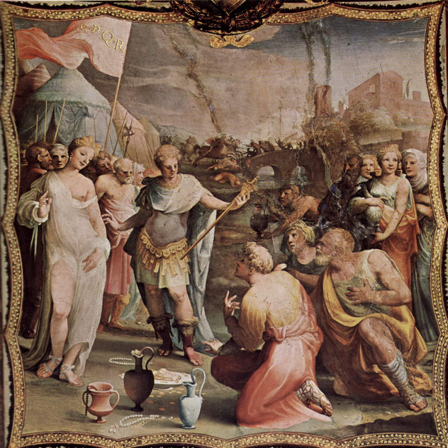 Ciclo de frescos en el antiguo Palazzo Bindi Segardi, escena