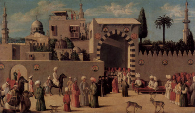 Recepción de una embajada veneciana en una ciudad oriental