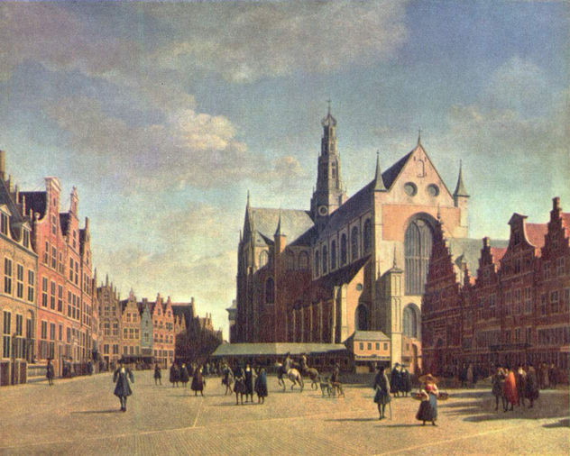 El Grote Markt con St. Bravo en Haarlem