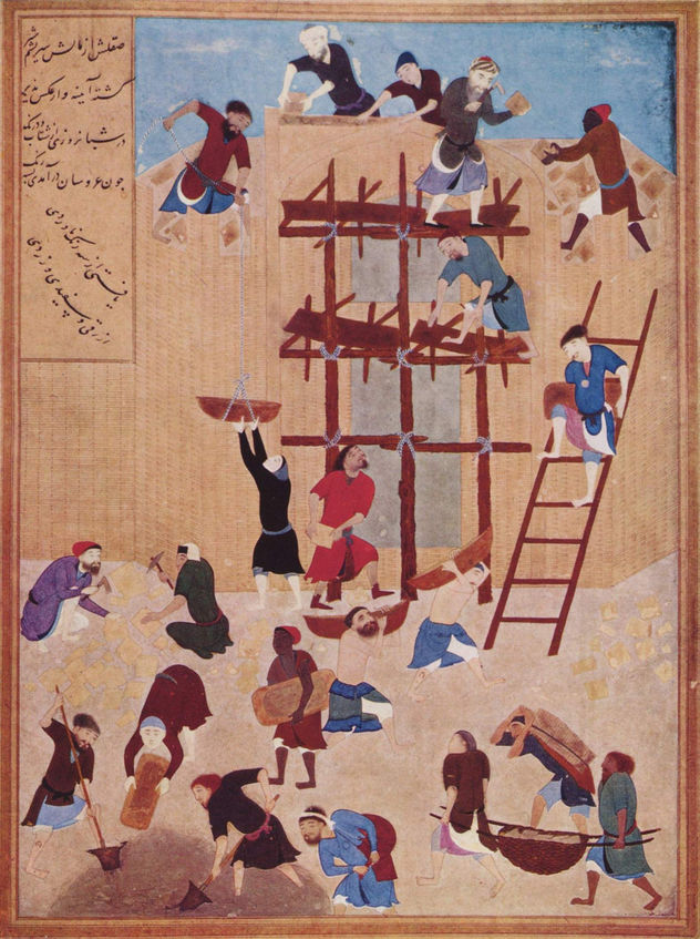 Construcción de los fuertes de Kharnaq