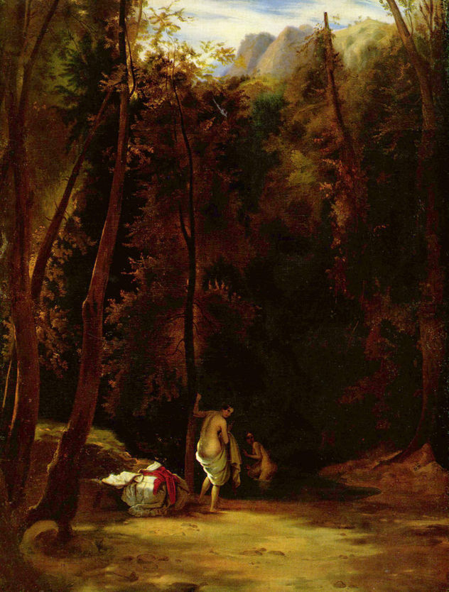 Girls Bathing in the Park of Terni