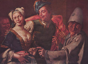 Genre Scene with Masks