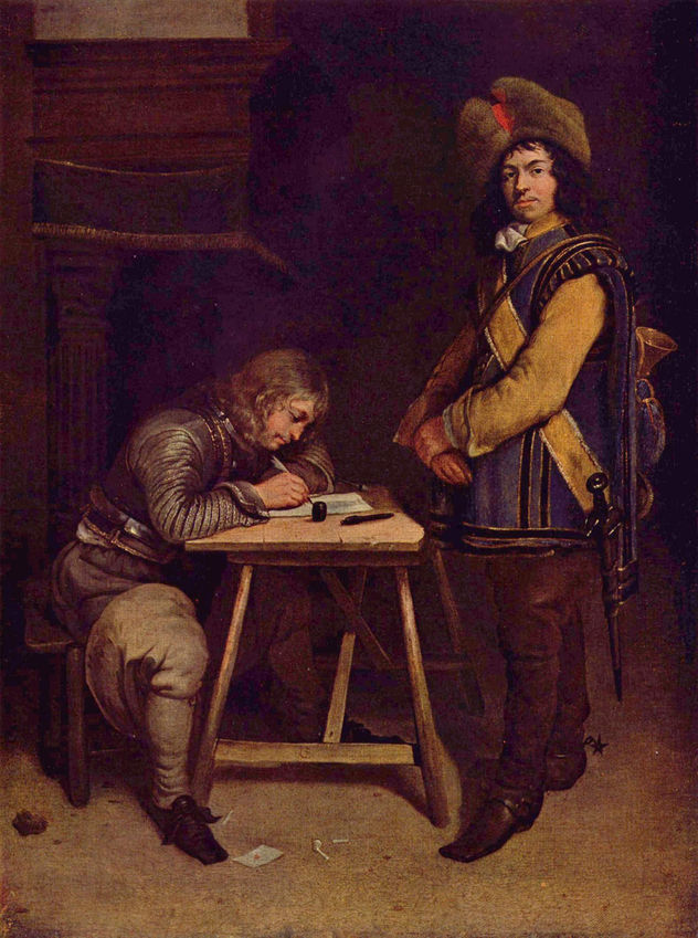 The Officer Writing Letters
