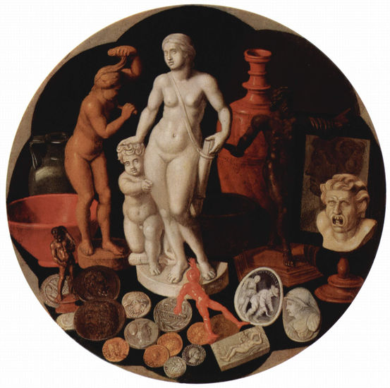 Still Life with Collection of Rarities, Tondo 