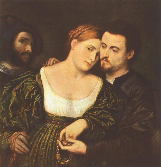 Pareja de amantes venecianos 