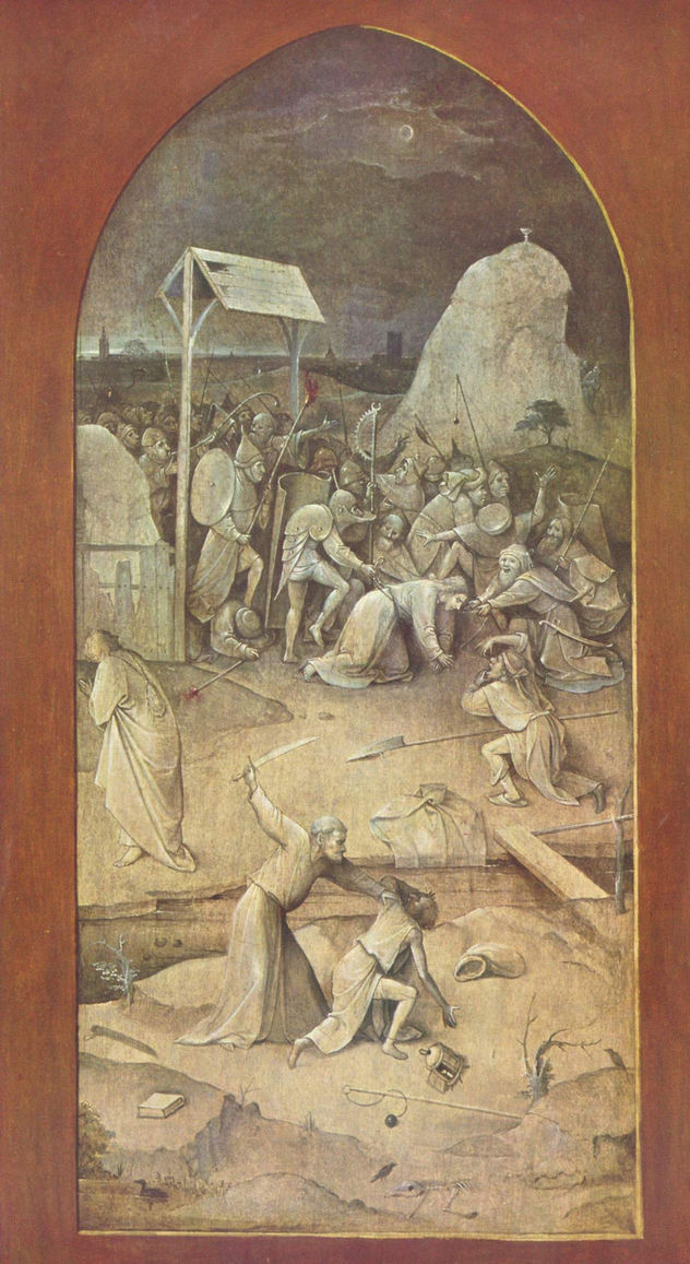 Altar de Antonius, tríptico cerrado, panel izquierdo