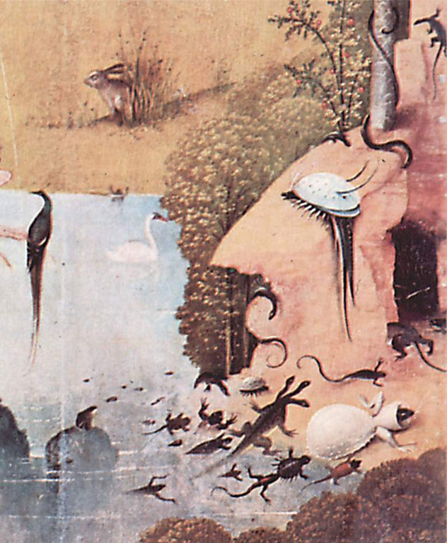 The Garden of Earthly Delights, Left Panel