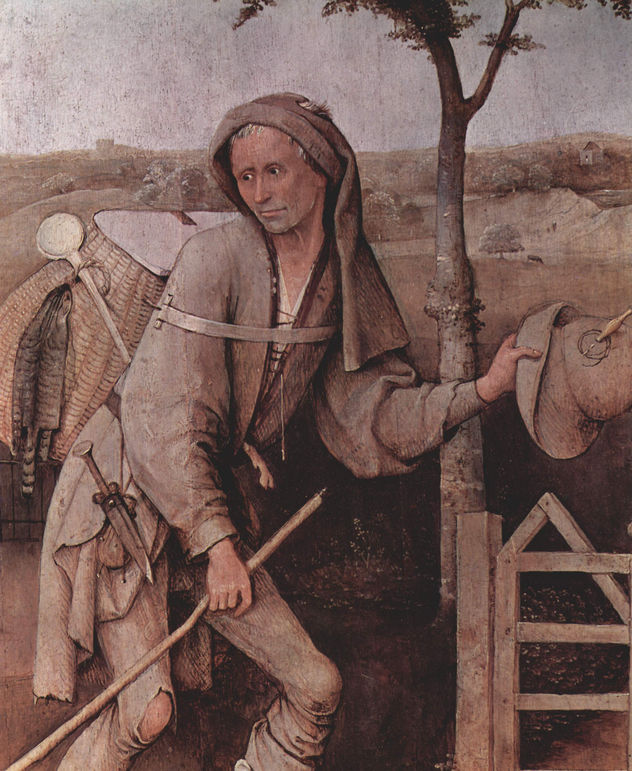 El vagabundo (El hijo pródigo), tondo, detaille