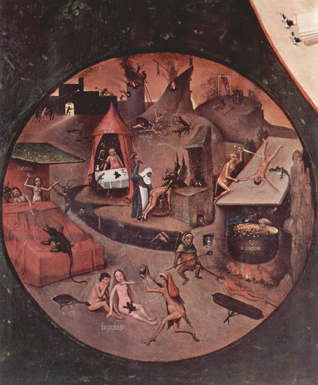 Table with the Scenes of the Seven Deadly Sins and the Four Last Things, Scene 