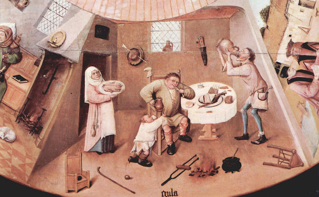 Table with the Scenes of the Seven Deadly Sins and the Four Last Things, Scene