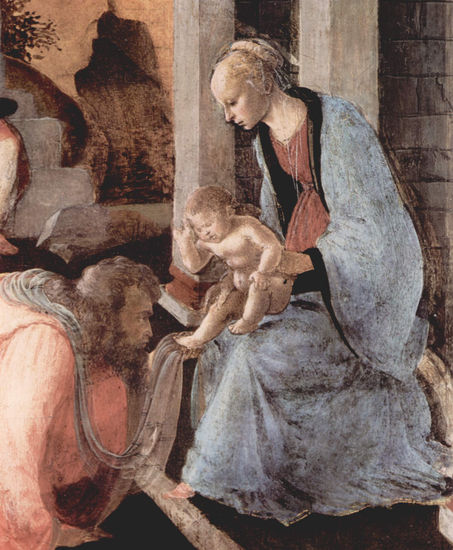 The Adoration of the Magi (London), detail 