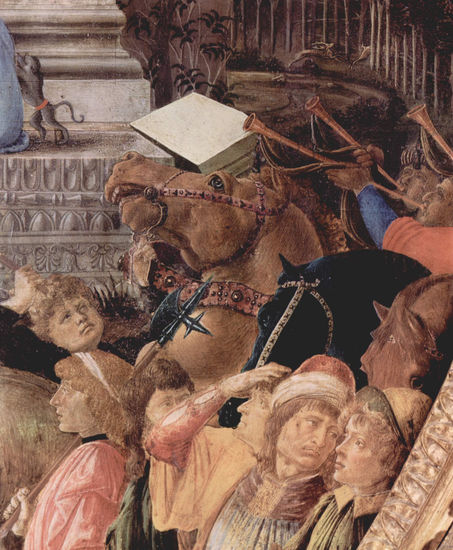 The Adoration of the Magi (London), tondo, detail 