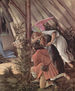 El nacimiento de Cristo (Nacimiento místico), detalle