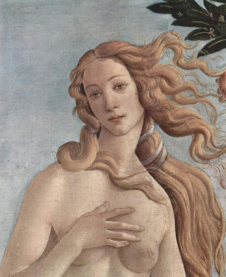 Nacimiento de Venus, detalle 