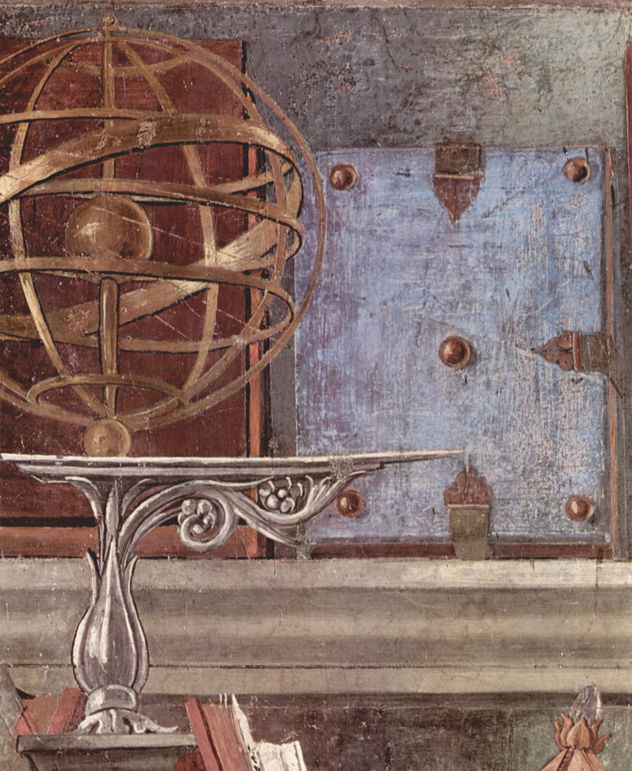 San Augustín en meditación, detalle