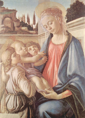 Madonna y dos ángeles