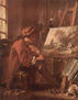 El pintor en su taller, autorretrato