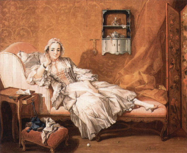 Retrato de Marie-Jeanne Buseau, esposa del artista 