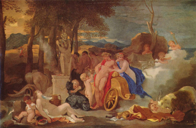 Baco y Ceres con ninfas y sátiros 