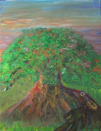 La sombra del árbol Óleo Lienzo Paisaje