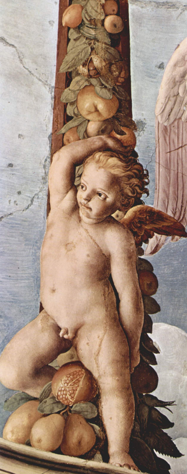 Frescos de la capilla de Eleonora de Toledo en el Palazzo Vecchio en Florencia, fresco de techo, detalle